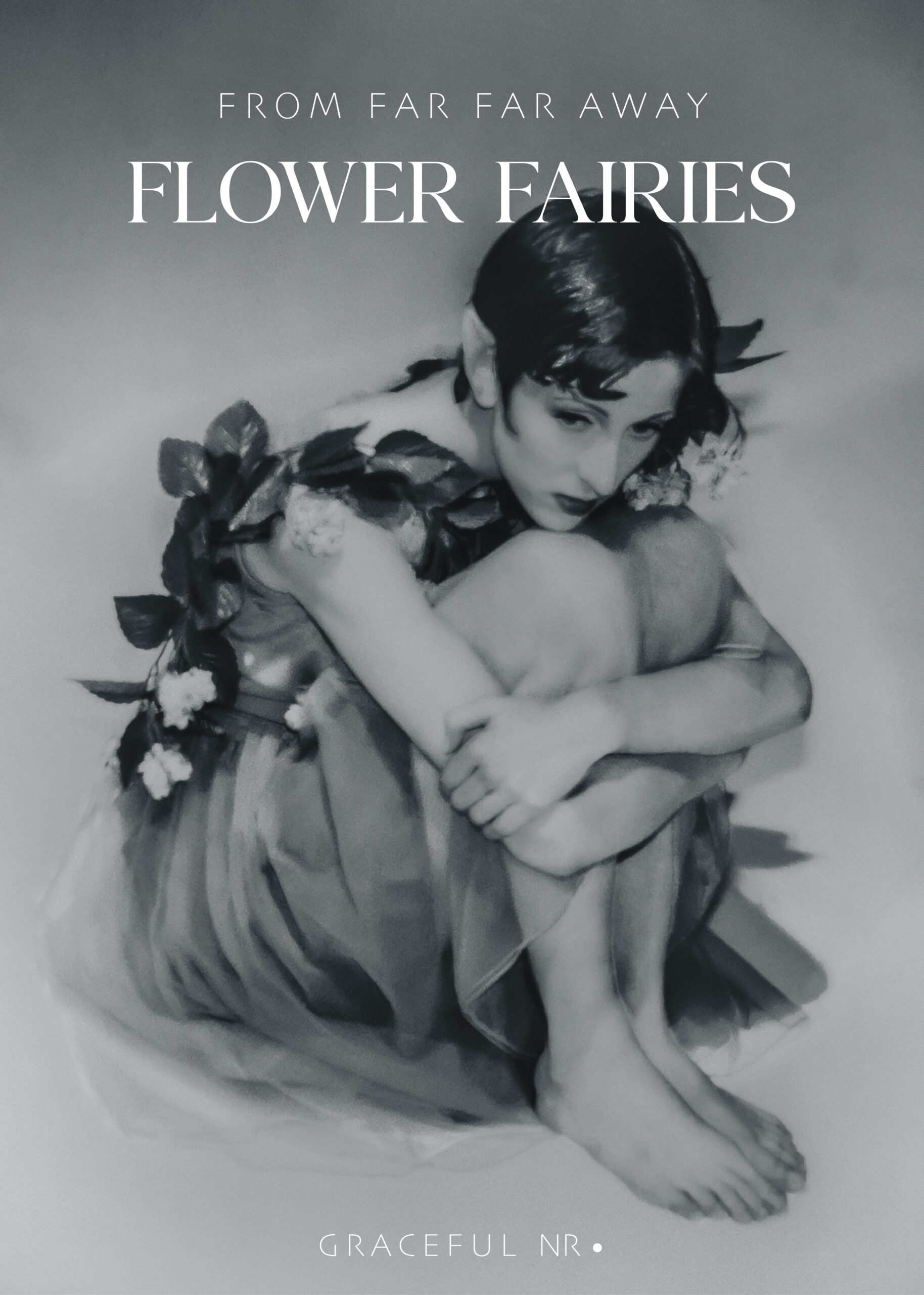 Flower Fairies Fine Art photography black and white