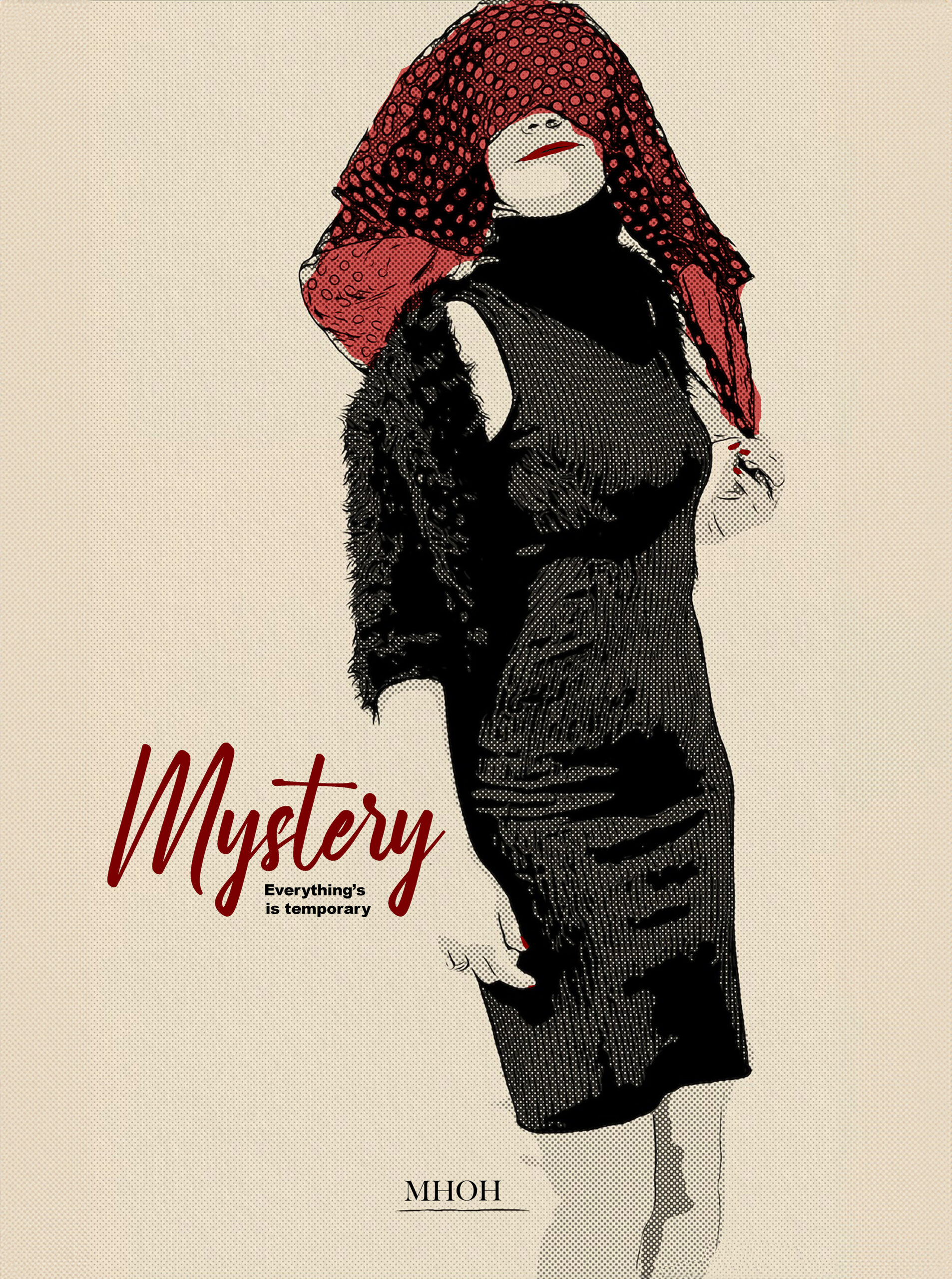 MHOH model photography postcard woman