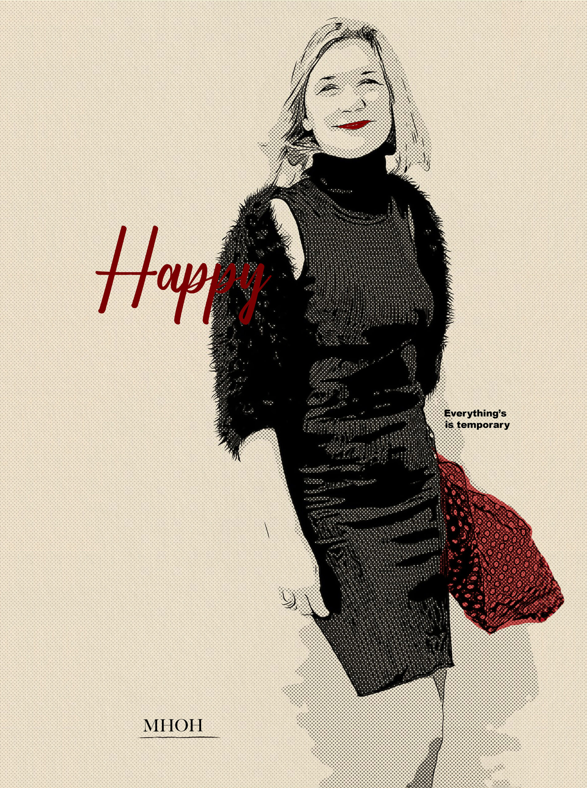 MHOH model photography postcard woman