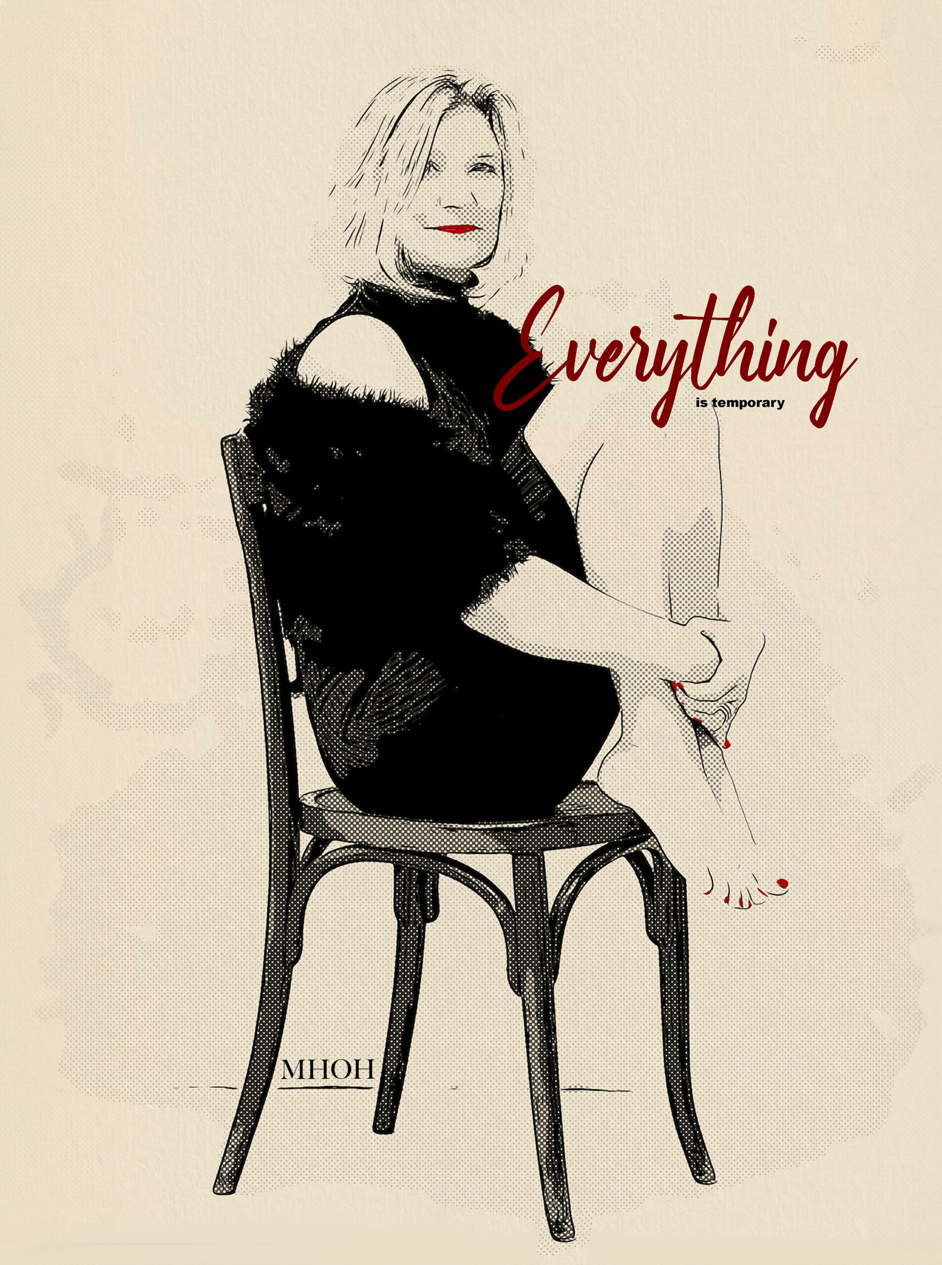 MHOH model photography postcard woman